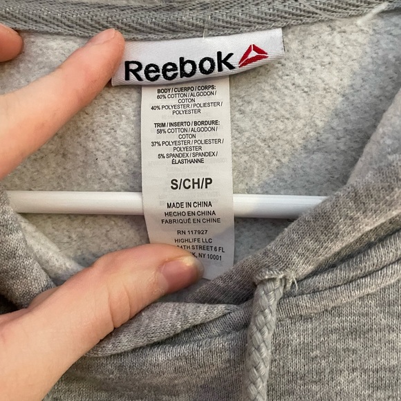 Gray Reebok hoodie/sweatshirt - Picture 2 of 3